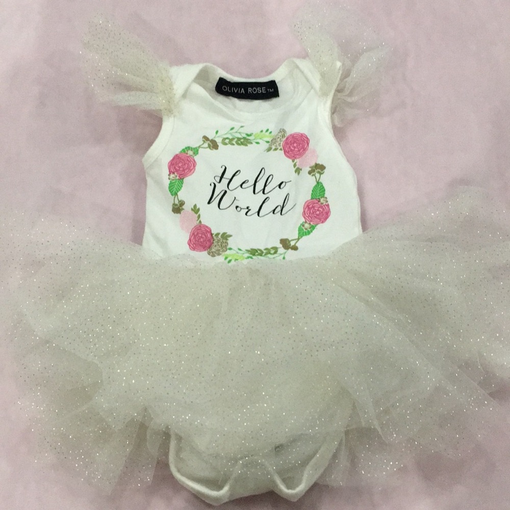 Beautiful 0-3 tutu onesie